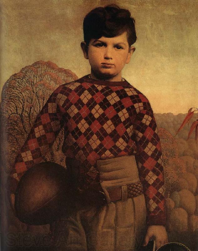 Grant Wood The Sweater of Plaid Spain oil painting art